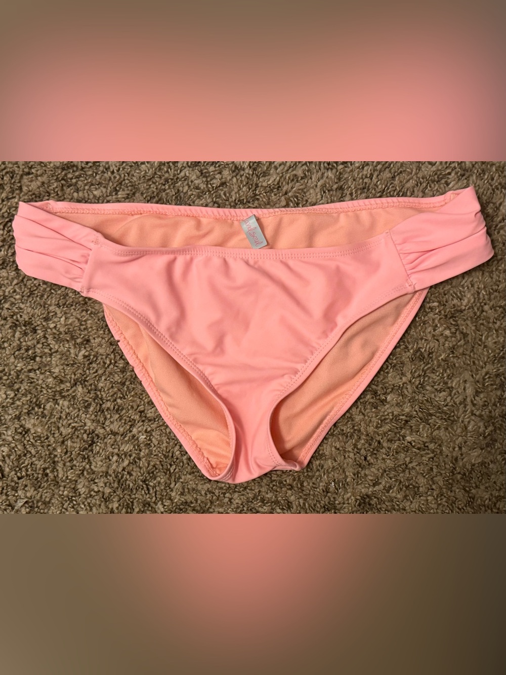 Island Soul Bikini Bottoms in Light Pink with Side Ruching